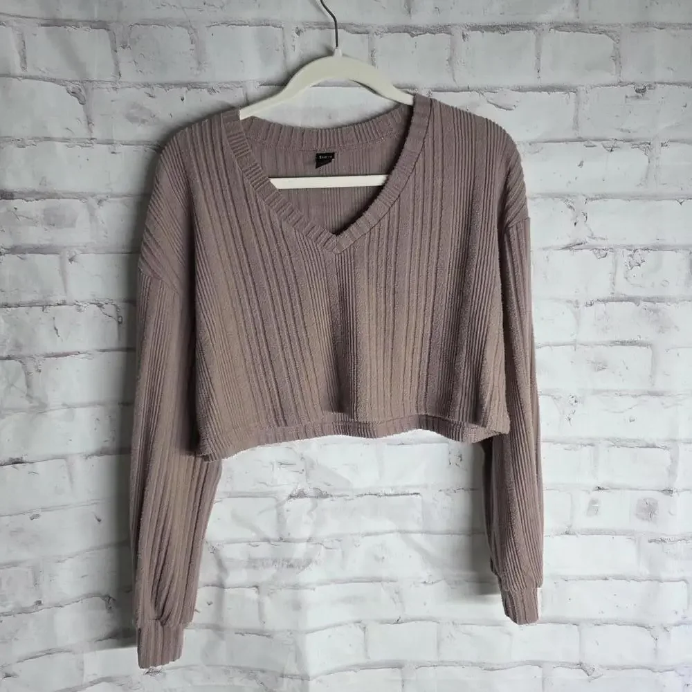 Light Purple Crop Sweater